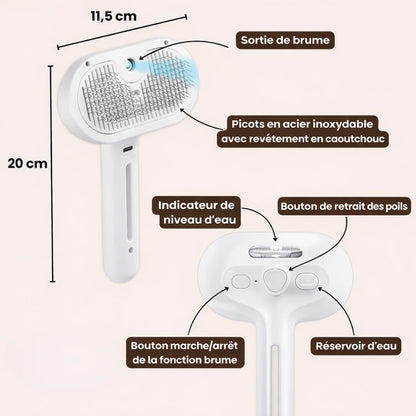 Casalya Vapeur Pro | Brosse de toilettage pour animaux