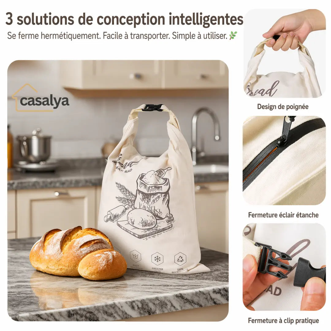 Sac à pain en cire d'abeille