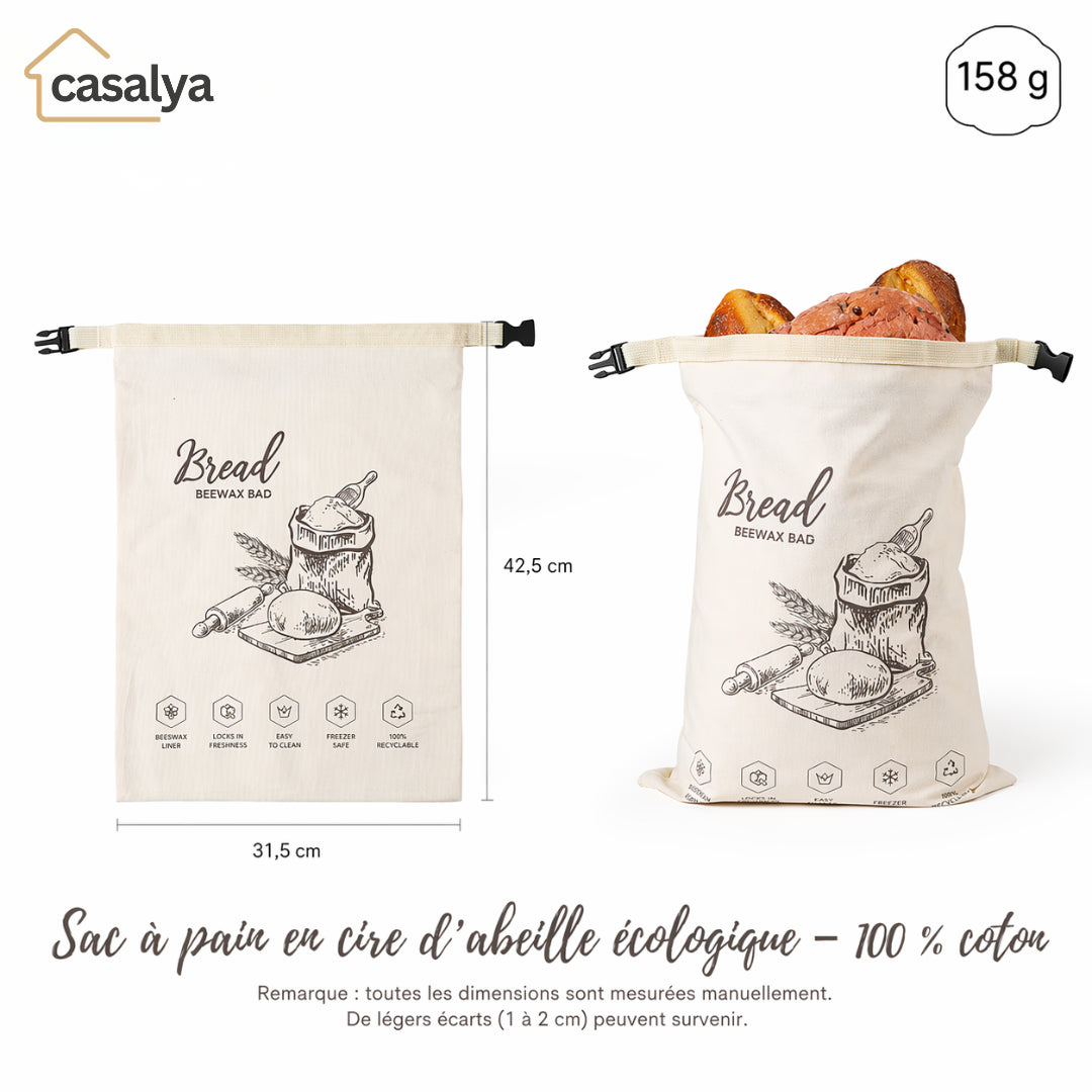 Sac à pain en cire d'abeille