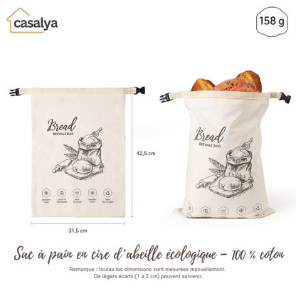 Sac à pain en cire d'abeille