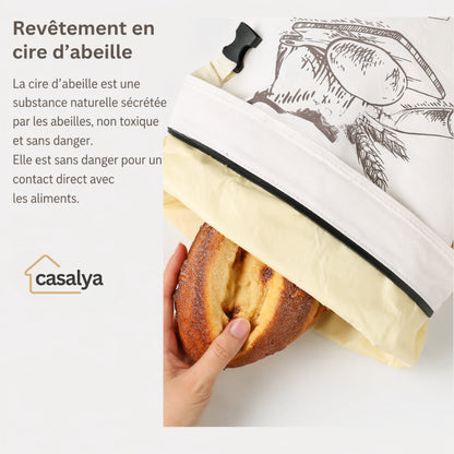 Sac à pain en cire d'abeille