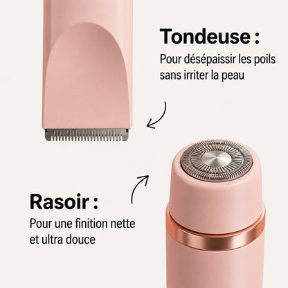 Rasoir corporel 2-en-1
