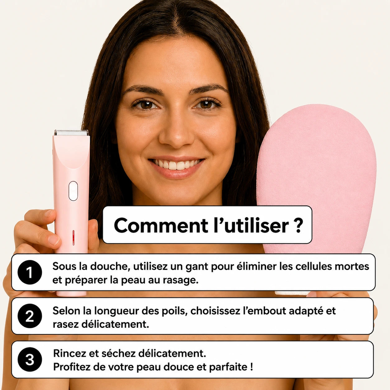 Rasoir corporel 2-en-1
