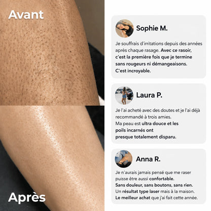 Rasoir corporel 2-en-1