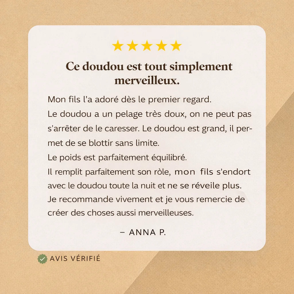 Peluche lestée apaisante