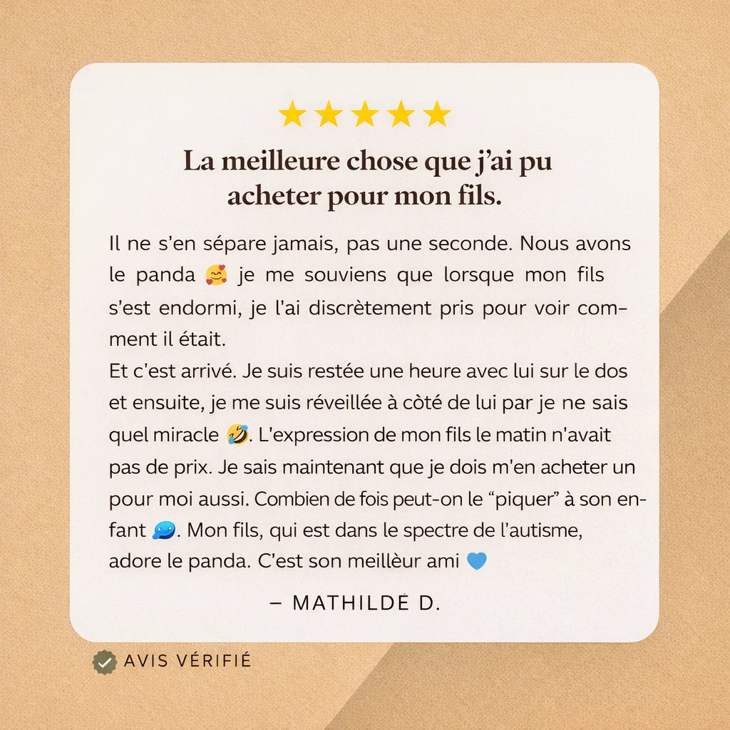 Peluche lestée apaisante