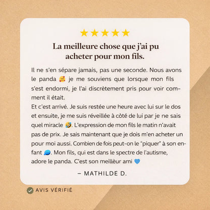 Peluche lestée apaisante