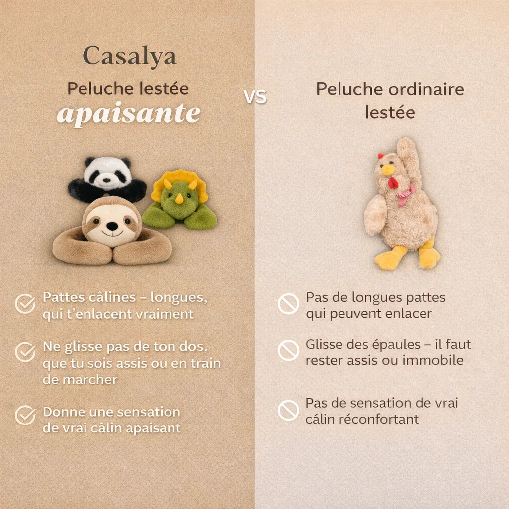 Peluche lestée apaisante