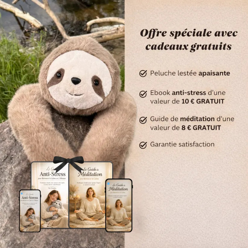 Peluche lestée apaisante